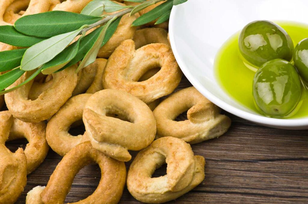 olive oil and taralli