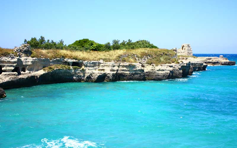 san foca blue flag beach in puglia